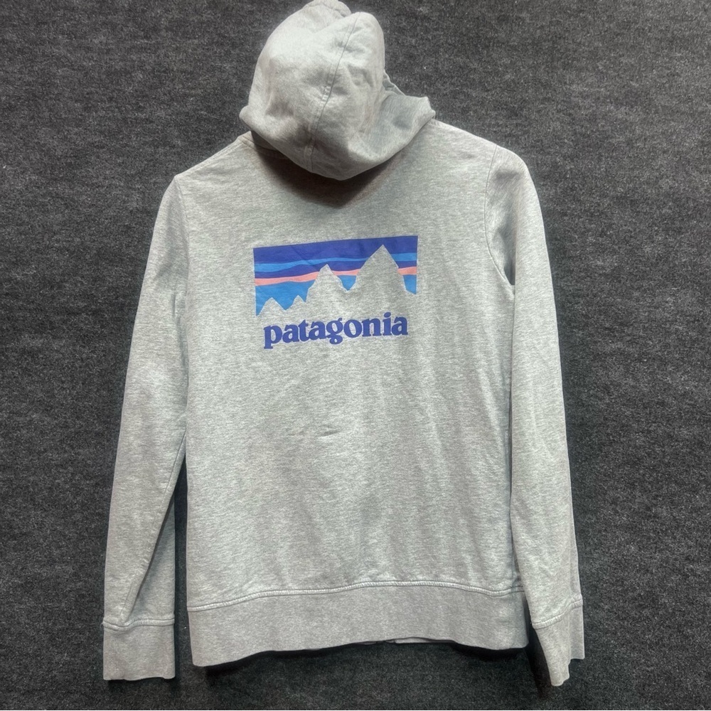 Patagonia Women's Organic Cotton Hooded Jacket Light Grey Size S Full Zip - Picture 11 of 14